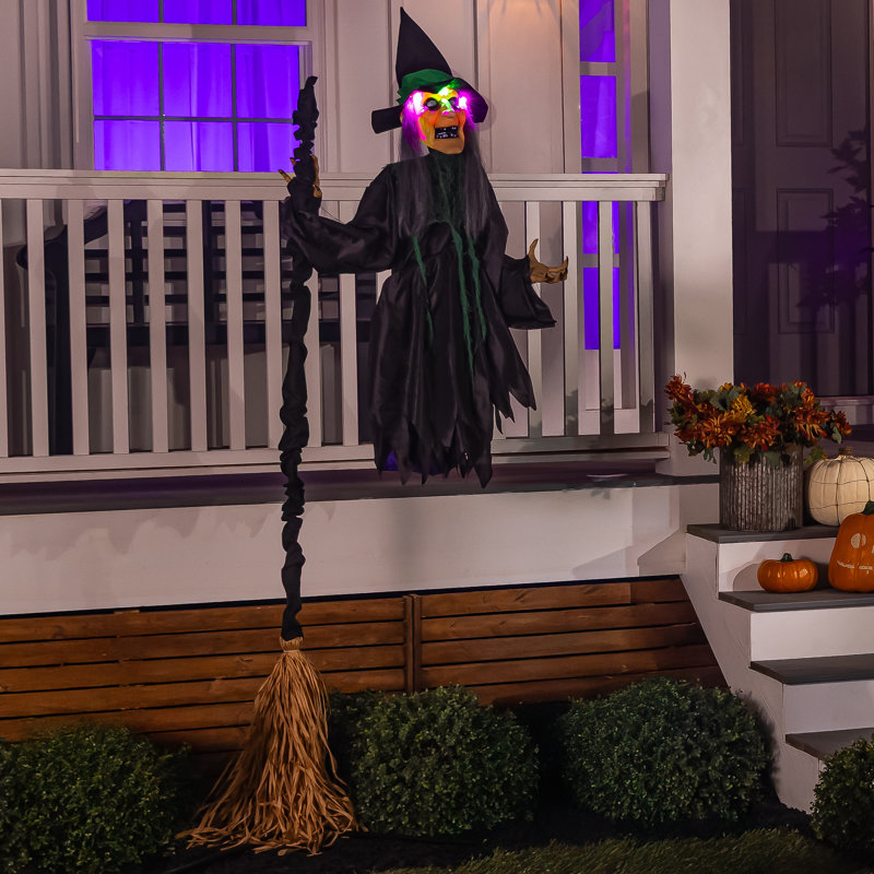 72" Flying Motion Activated Witch with Sound 