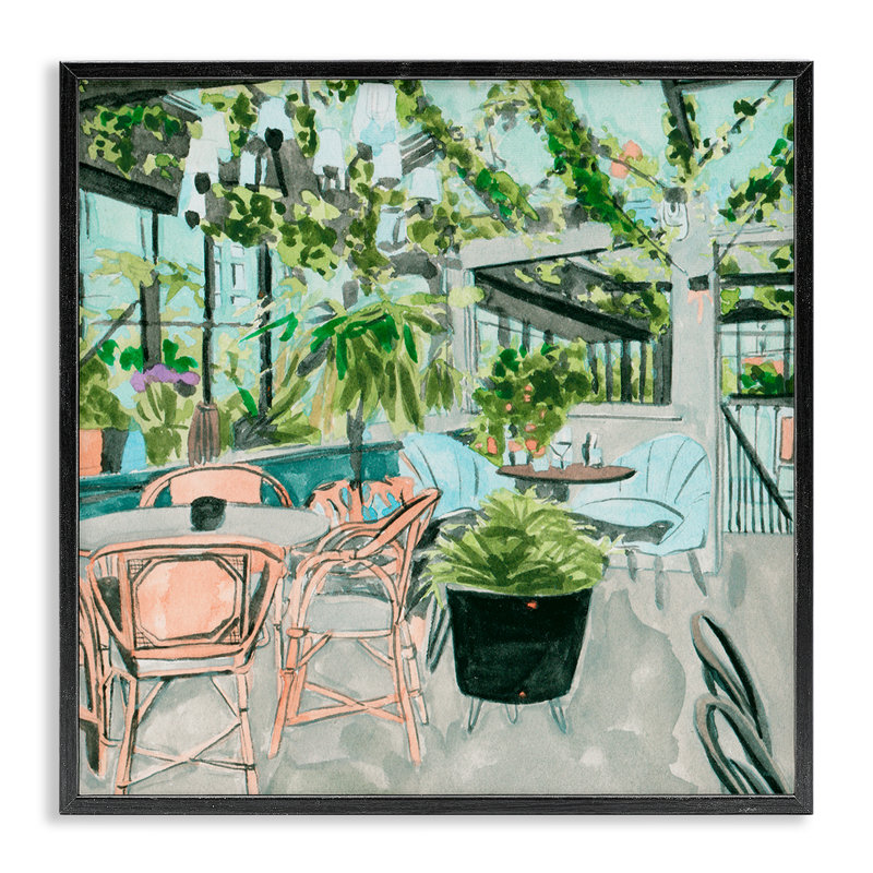 «Giclee Art» par Melissa Wang, H 24 po x l 24 po, Giclée encadrée noir minuit