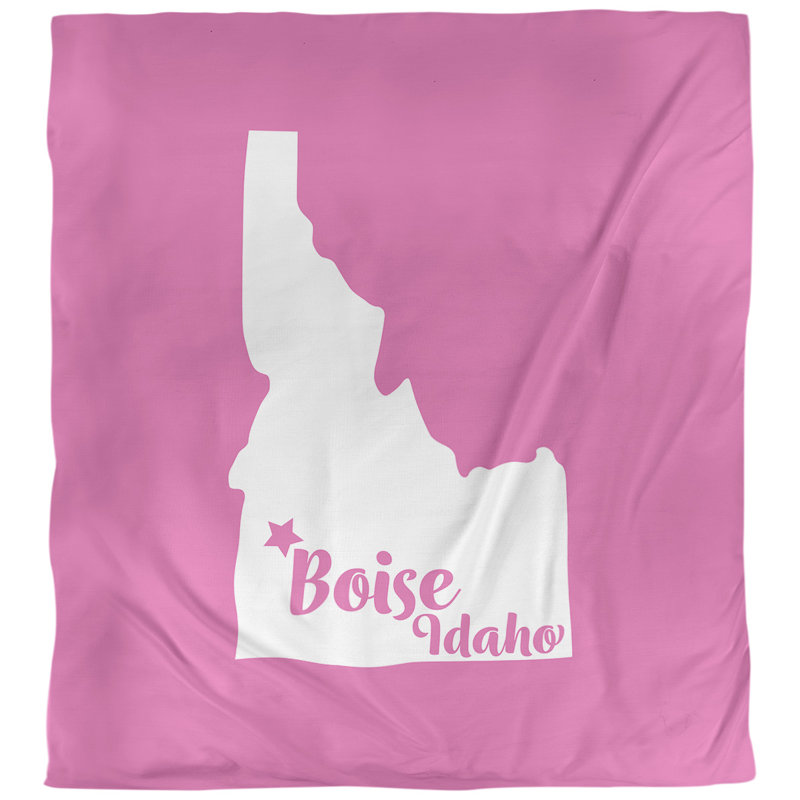 Housse de couette boise idaho, Housse de couette pour grand lit, Rose, Microfibre