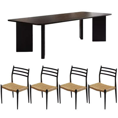 Ensemble de salle à manger 1 table et 4 chaises