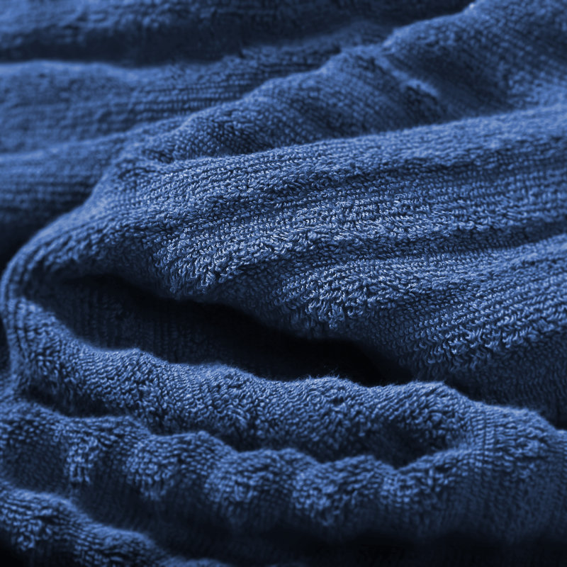 Ensemble de 4 serviettes de bain en coton égyptien Bibb Home, Bleu profond