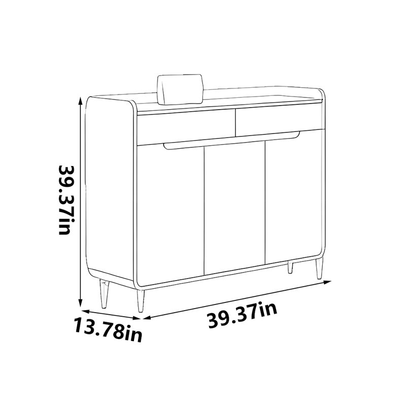 Rangement à chaussures de luxe, H 39,37 po x l 39,37 po x P 13,78 po