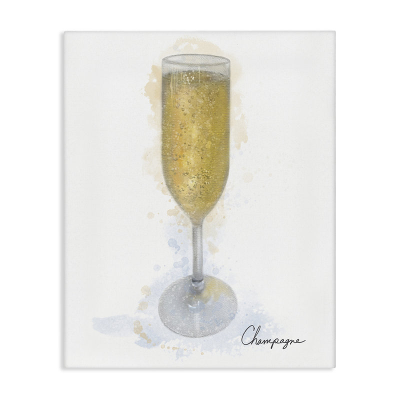 Toile champagne champagne, design par Matthew Piotrowicz, H 30 po x l 24 po