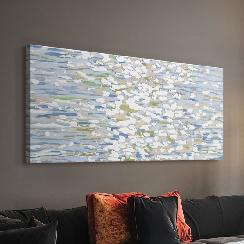 «Crush Waves II», toile tendue avec châssis, prête à être accrochée, H 16 po x l 32 po
