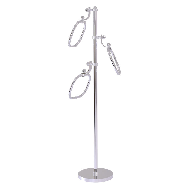 Porte-serviettes sur pied, Chrome poli