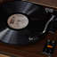 Nut-brown+Black Rectangular Solid Wood+Copper Media Players-121335598