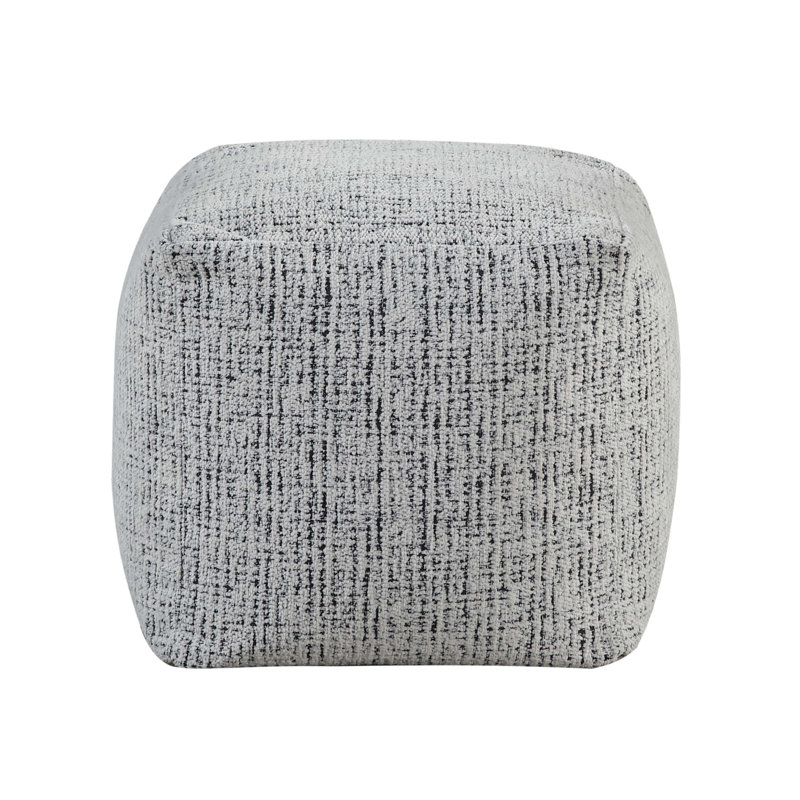 Square Pouf Chenille Fabric Upholstery Modern Ottoman, Footstool, Non-Slip Floor Pouf, Bean Bag Chair, 1pc Sitting Pouf