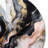 Black Gold Splash Marble Abstract Wall Decor on Metal-88599559