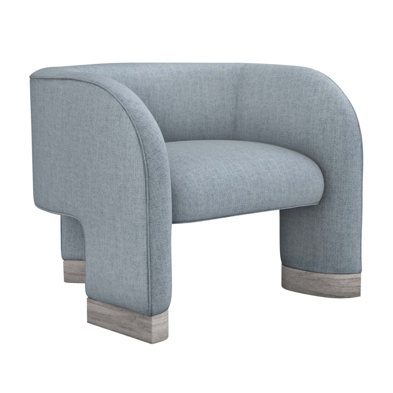 Trilogy Barrel Chair, Marsh Chenille, Light Gray