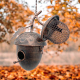 Brettney Metal Hanging Decorative Bird Feeder