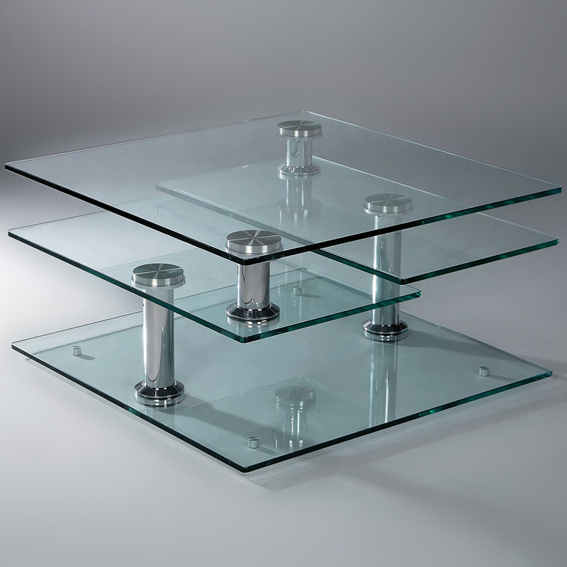 Table basse avec tablette de rangement extensible Tauranac