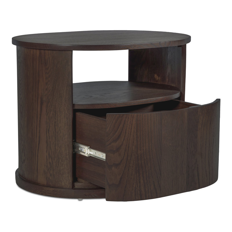 Tommy 1 - Drawer Solid Wood Nightstand, Dark Gray