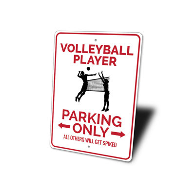Enseigne de joueur de volleyball en aluminium