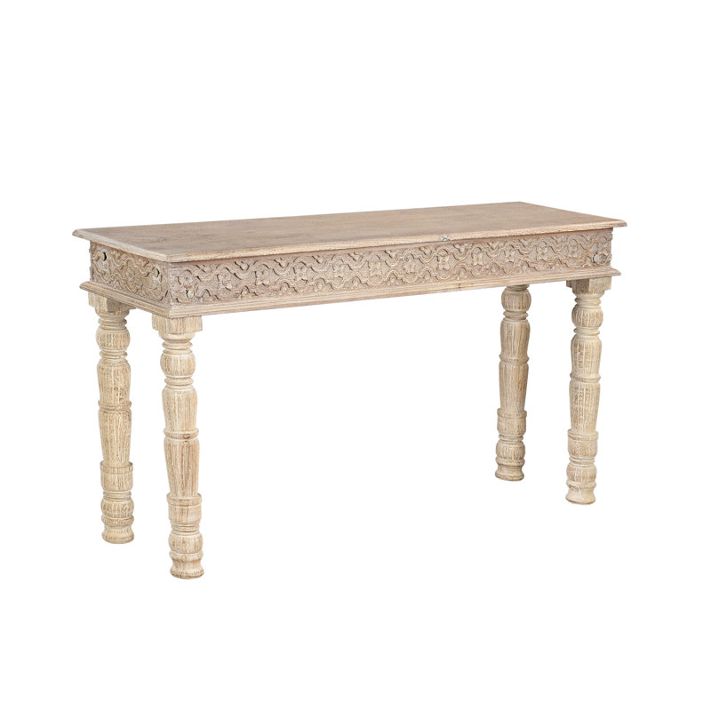 Aarohi 57'' Solid Wood Console Table, White
