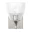 Applique murale de salle de bain 1 lumière Toffino au fini nickel brossé avec abat-jour en verre transparent craquelé-112738055-112738059-112738068