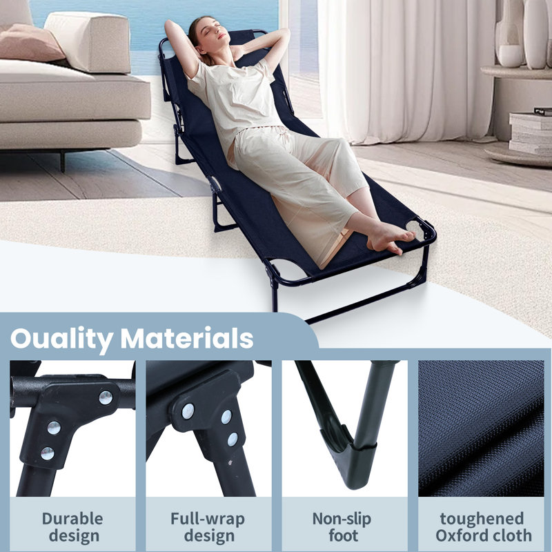 Heavy-Duty Folding Portable Camping Cot with Steel Frame