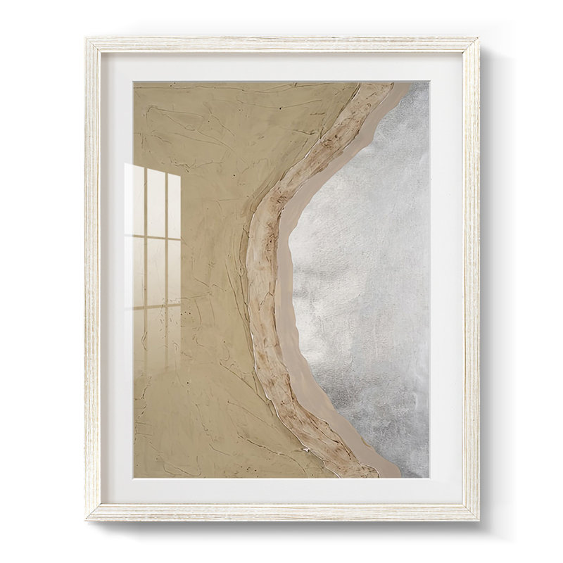Silver Lake III -Framed Print, 25.5" H x 17.5" W, White
