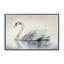 Giclée encadrée de cygne flottant élégant, design par Sasha-1706590741-1706590742
