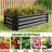 4x2 Ft Galvanized Steel Raised Garden Bed Kit - 1ft High, 48x24x12 Inch Outdoor Metal Planter Box for Vegetables, Herbs, Flowers & Plants | Easy Assembly, Rust-Resistant, Durable，set of 4-367466047-367466032