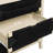 3 Drawer Buffet With Hand - Woven Rope Decorated Drawers And Adjustable Shelves For Living Room, Modern Look, Natural Color, Particle Board + Build, Wall Anchoring Precautions Room Kitchen Sideboard