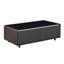 Table basse moderne intelligente avec réfrigérateur intégré, haut-parleurs Bluetooth, chargement sans fil, prise de courant, ports USB, RVB clair, brun-792035287