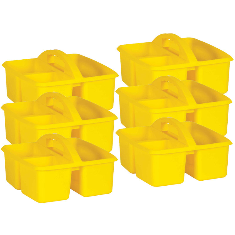 Ensemble de rangement de chevet en plastique avec rangement, Jaune