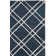 Tapis bleu marine en laine touffeté à la main Milroy