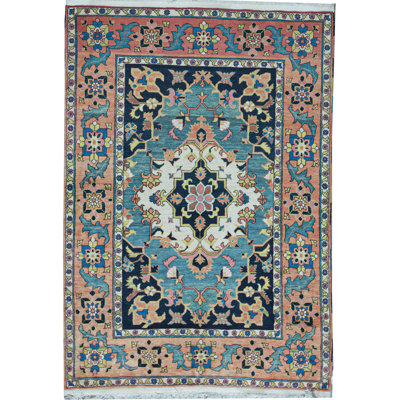 Hand-Knotted High-Quality Orange Area Rug