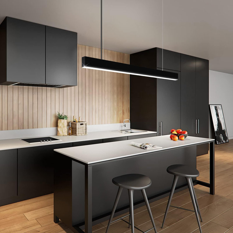 - Light Matte Black LED Pendant