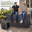 Coffret de rangement extérieur Jaxenor 330 gallons, très grand coffre de rangement étanche en résine pour coussins de terrasse, outils de jardin, accessoires de piscine et mobilier de jardin, noir
