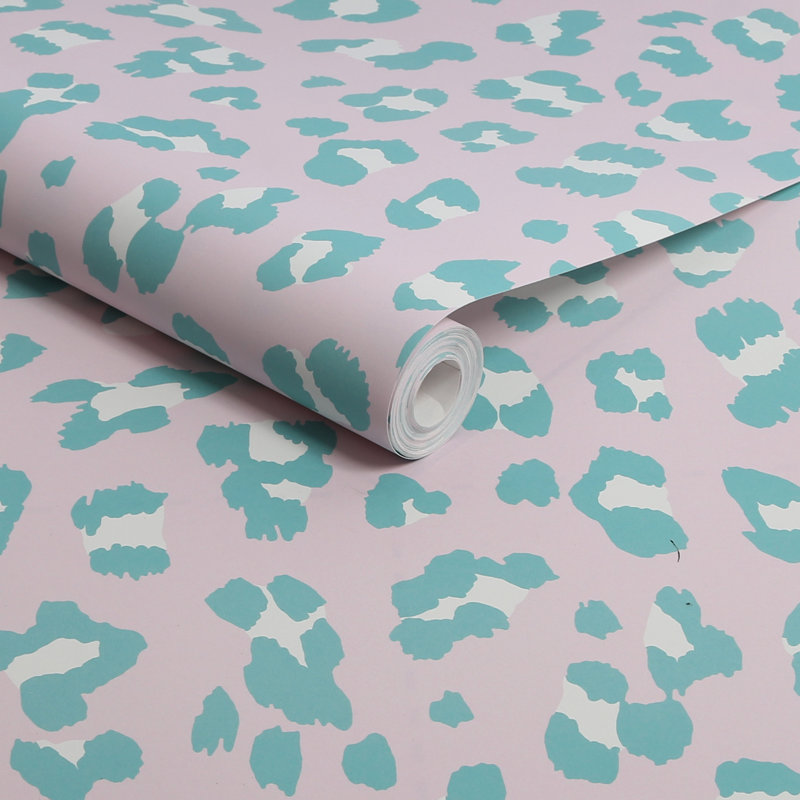 Animal Print Wallpaper Double Roll, Bubblegum
