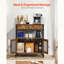 Armoire à café avec roulettes et porte grillagée Farmhouse