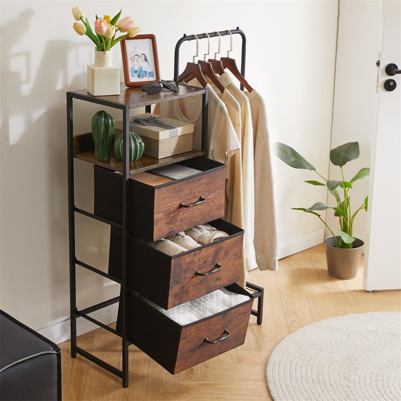 71.5 cm W Chest of 3 Drawers, Brown