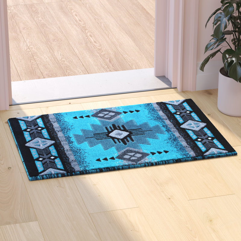 Leitha traditionnel en fibre d'oléfine, Rectangle 2 pi x 3 pi 3 po