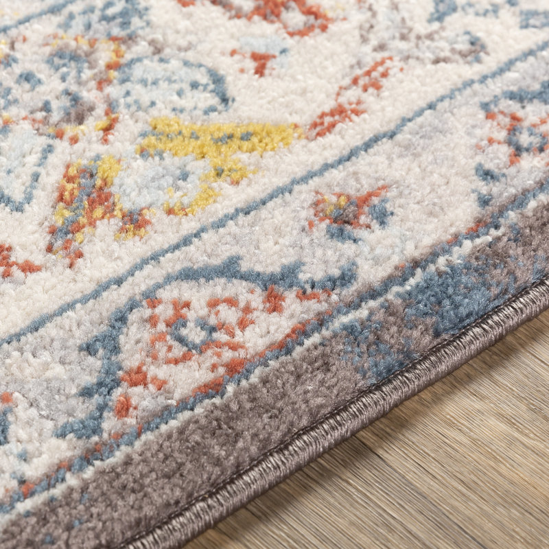 Flatiron Machine Woven Bright Yellow Area Rug, Rectangle 5'3" x 7'3"