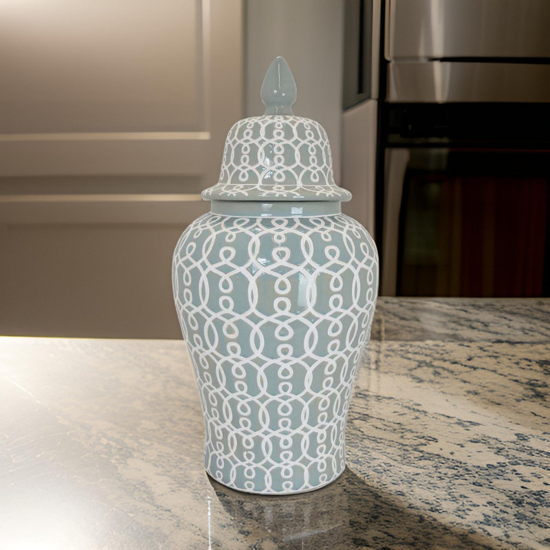 Charito Jar, 33'' H x 16'' W x 16'' D, Green
