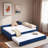 Upholstered Daybed With Trundle And Usb-476948397