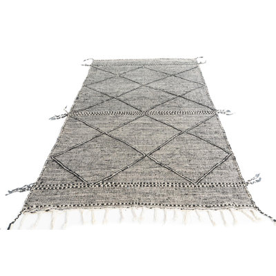 Tapis noir et blanc Nathaniel