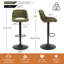 Swivel Adjustable Height Bar Stools, Faux Leather Upholstered Counter Stools, Modern Pub Stools-1873516382