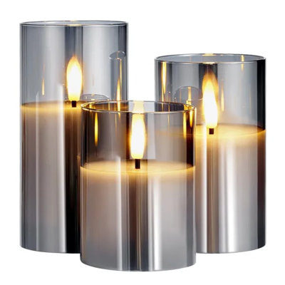 Ensemble de 3 bougies DEL sans flamme avec télécommande VEVOR