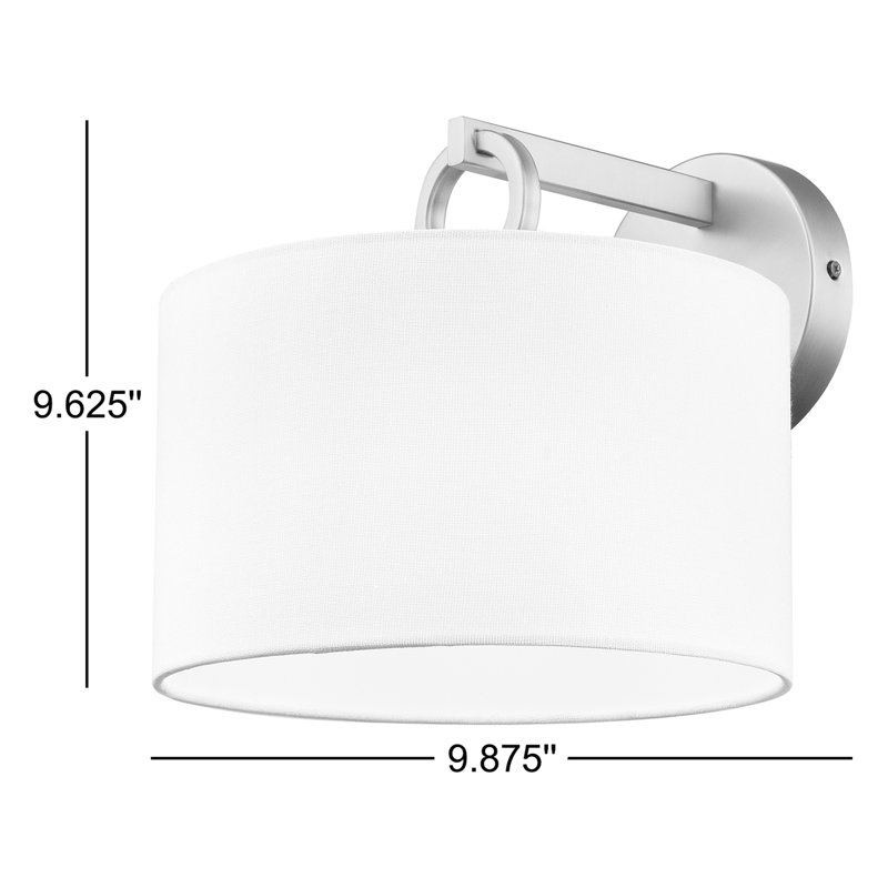 Grande applique à bras en acier 9,6 po Karnesia, Noir mat