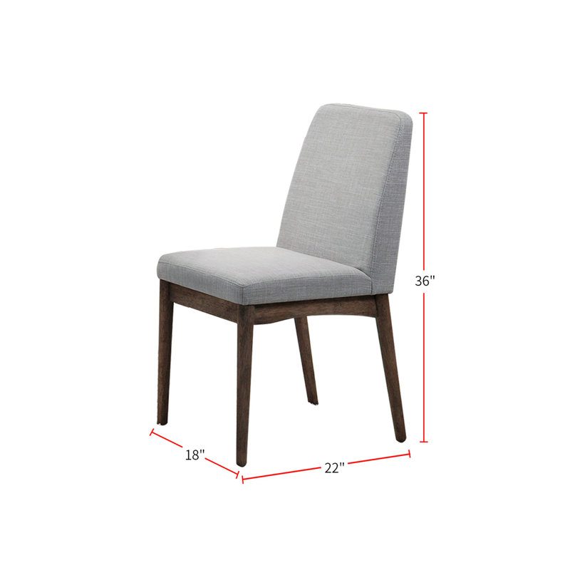 Chaise de salle à manger rembourrée en tissu