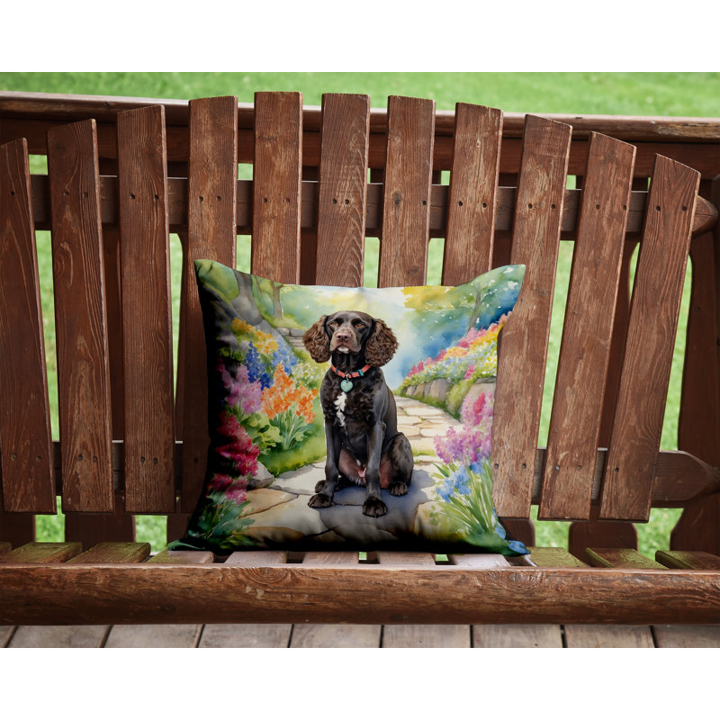 Coussin décoratif intérieur / extérieur Spring Path, H 14 po x l 14 po