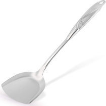 Zulay Kitchen Stainless Steel Slotted Turner - 14.8 inch Heavy Duty Metal  Spatula With Easy Grip Handle for Cooking 