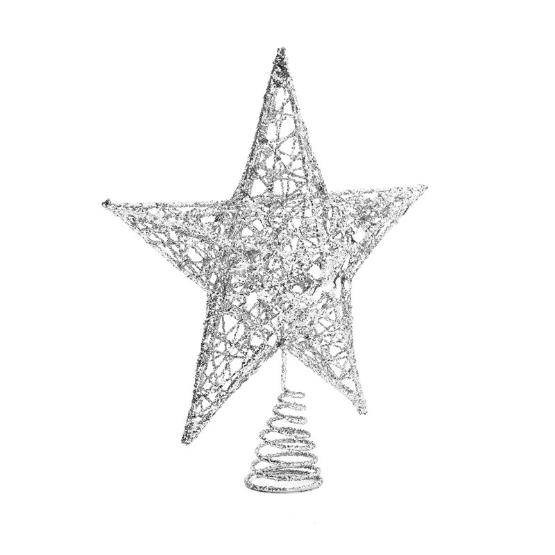 Star Tree Topper, 23cm H x 20cm W, Silver