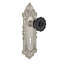 Victorian Plate with Decorative Keyhole and Crystal Black Door Knob-1609222125-1609222113