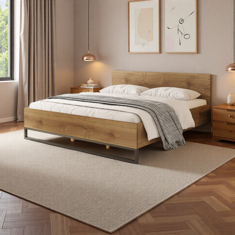 Engineered Wood Bed Frame, King