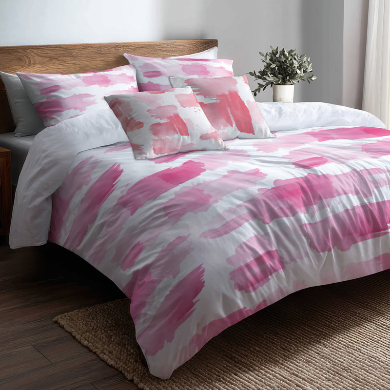 Ensemble de literie pour fille 5 pièces - Ensemble de housse de couette et coussin décoratif chic