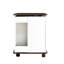 Table d'appoint relevable rotative à 360 degrés, table de bout pratique avec rangement, roues pivotantes lisses, bords arrondis pour le salon, matériau multifonctionnel, idéal pour les objets verrouillables