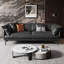 Causeuse-coussin standard en cuir véritable noir